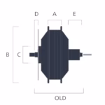 Bafang H405 G0210 500W Rear Motor Measurements