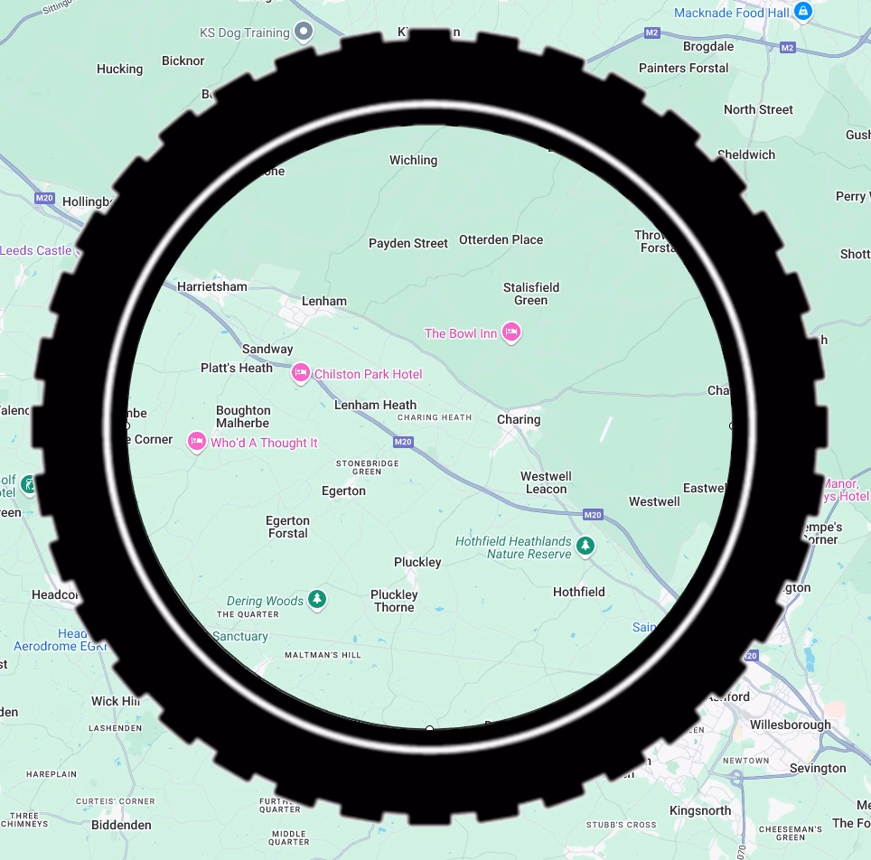 collection radius map
